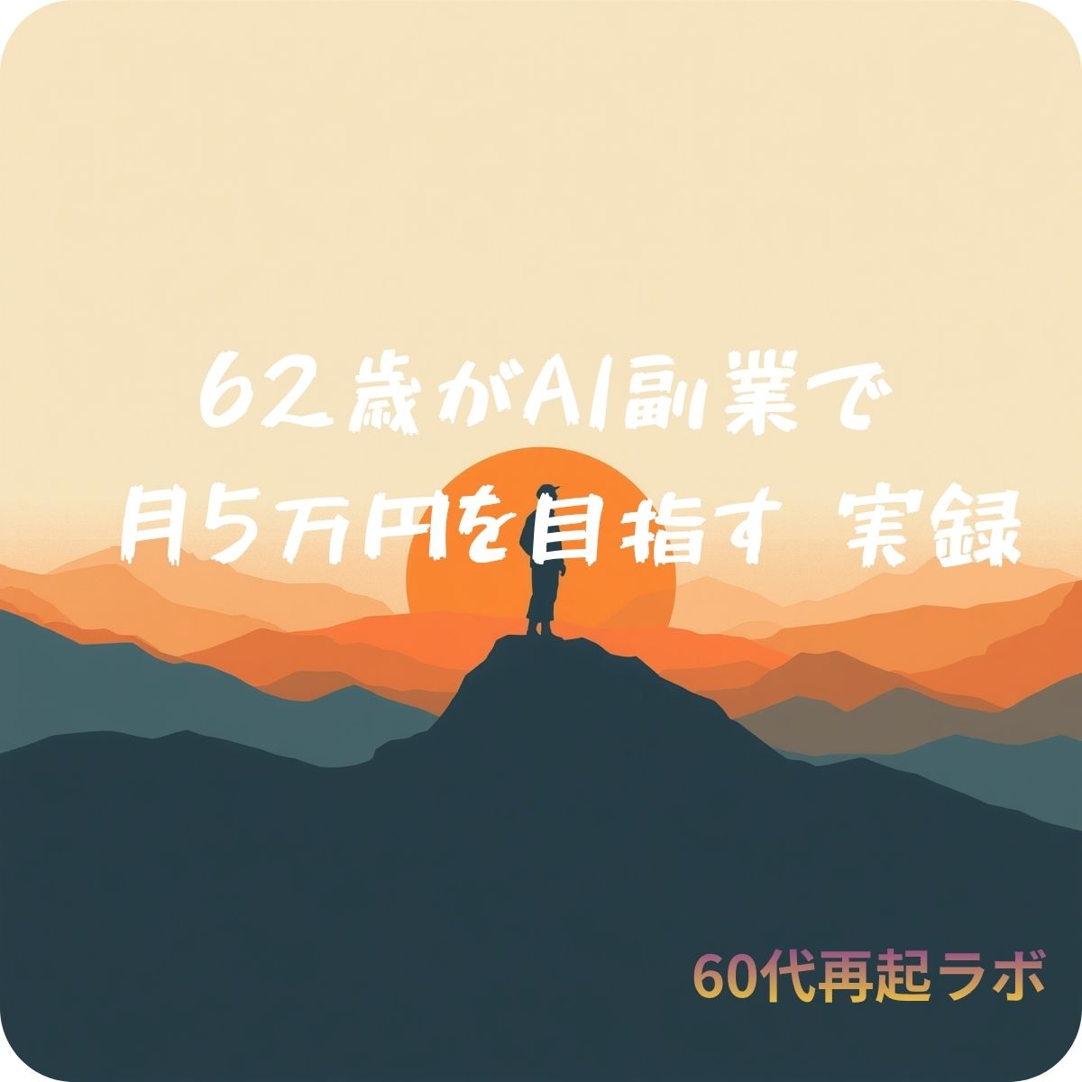 62歳がAI副業に挑戦するイメージ画像