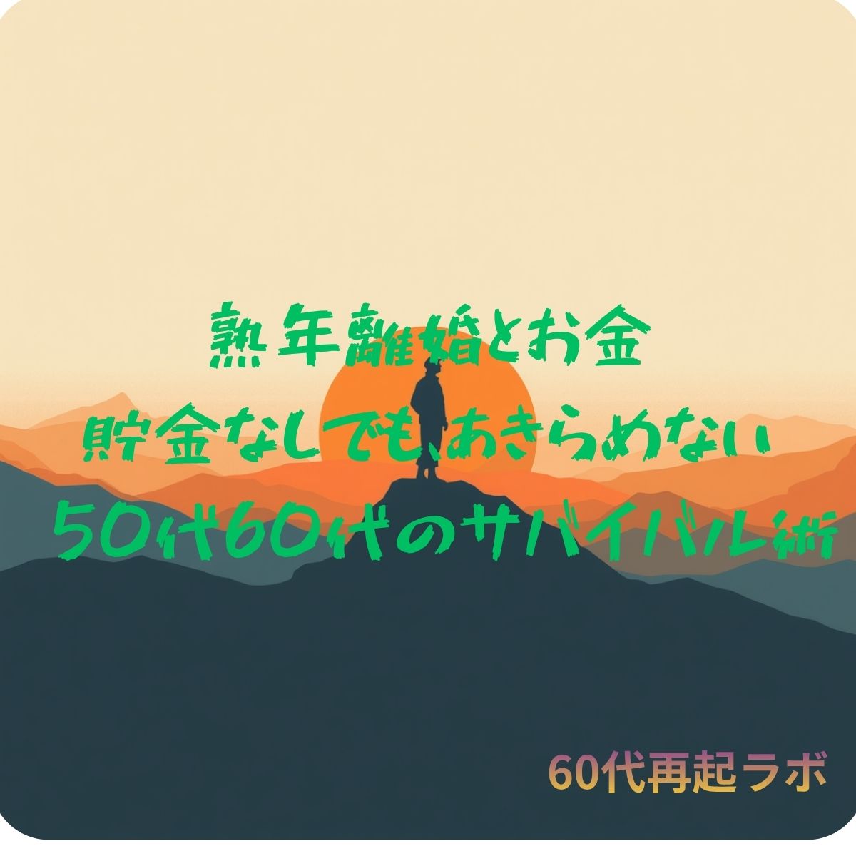 熟年離婚したいけどお金がない 貯金なし50代60代女性サバイバル術